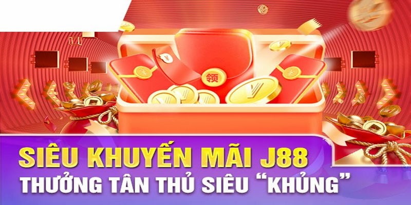 Anh em tân binh sẽ có cơ hội được nhận thưởng khủng khi tạo lập tài khoản cá cược tại j88